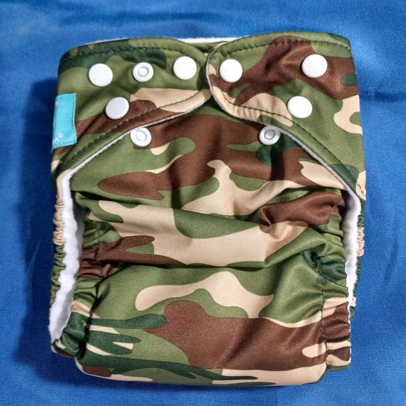 New Charlie Banana Boys 6 pc Camo Cloth Diaper & Inserts Set "Little Warrior" - Picture 5 of 10